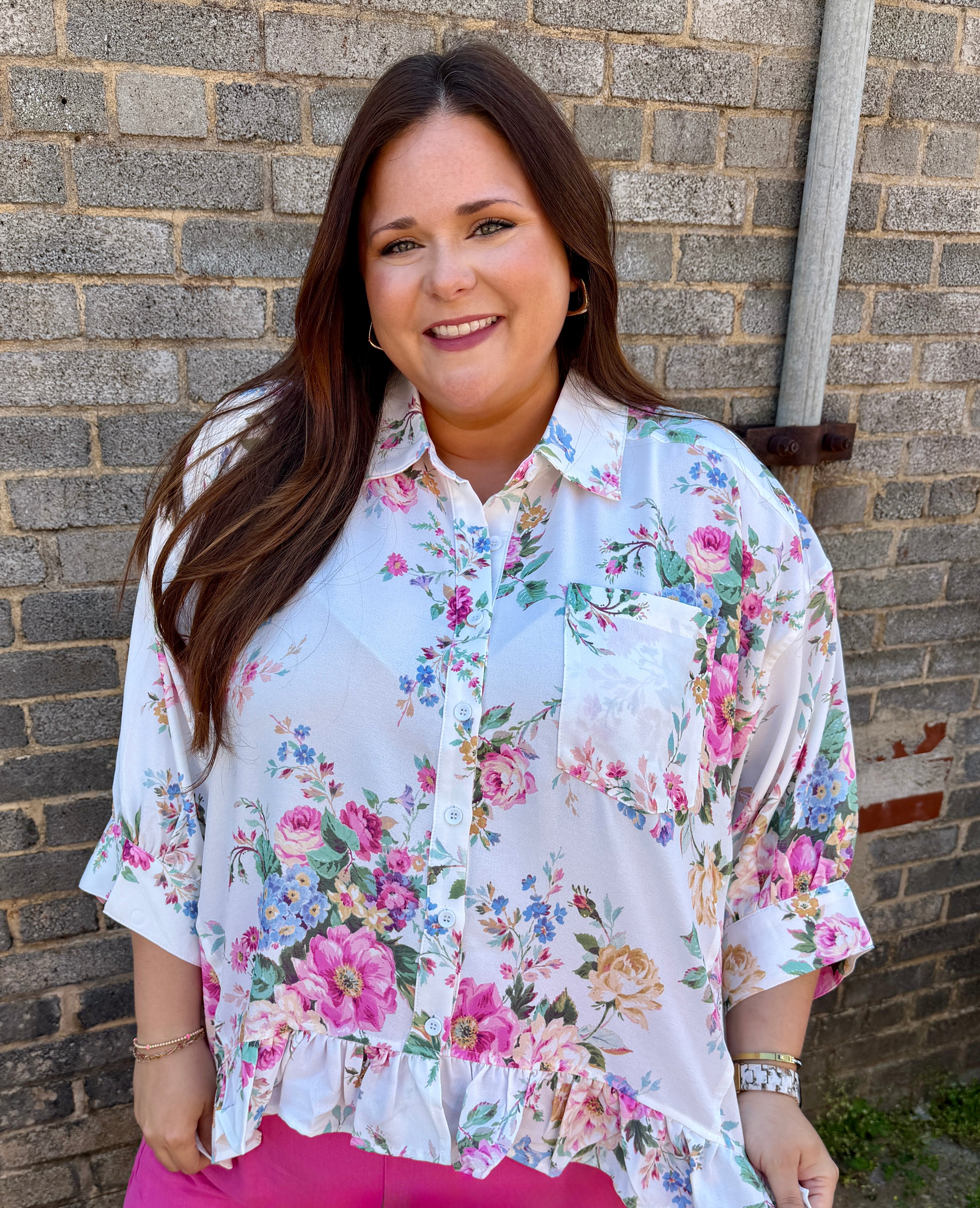 Floral Peplum Blouse