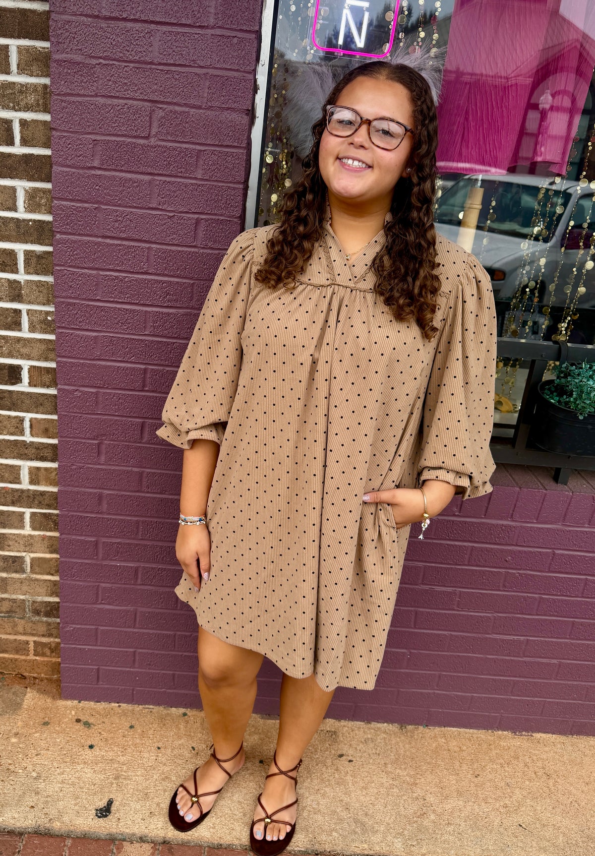 Polka Dot Babydoll Dress