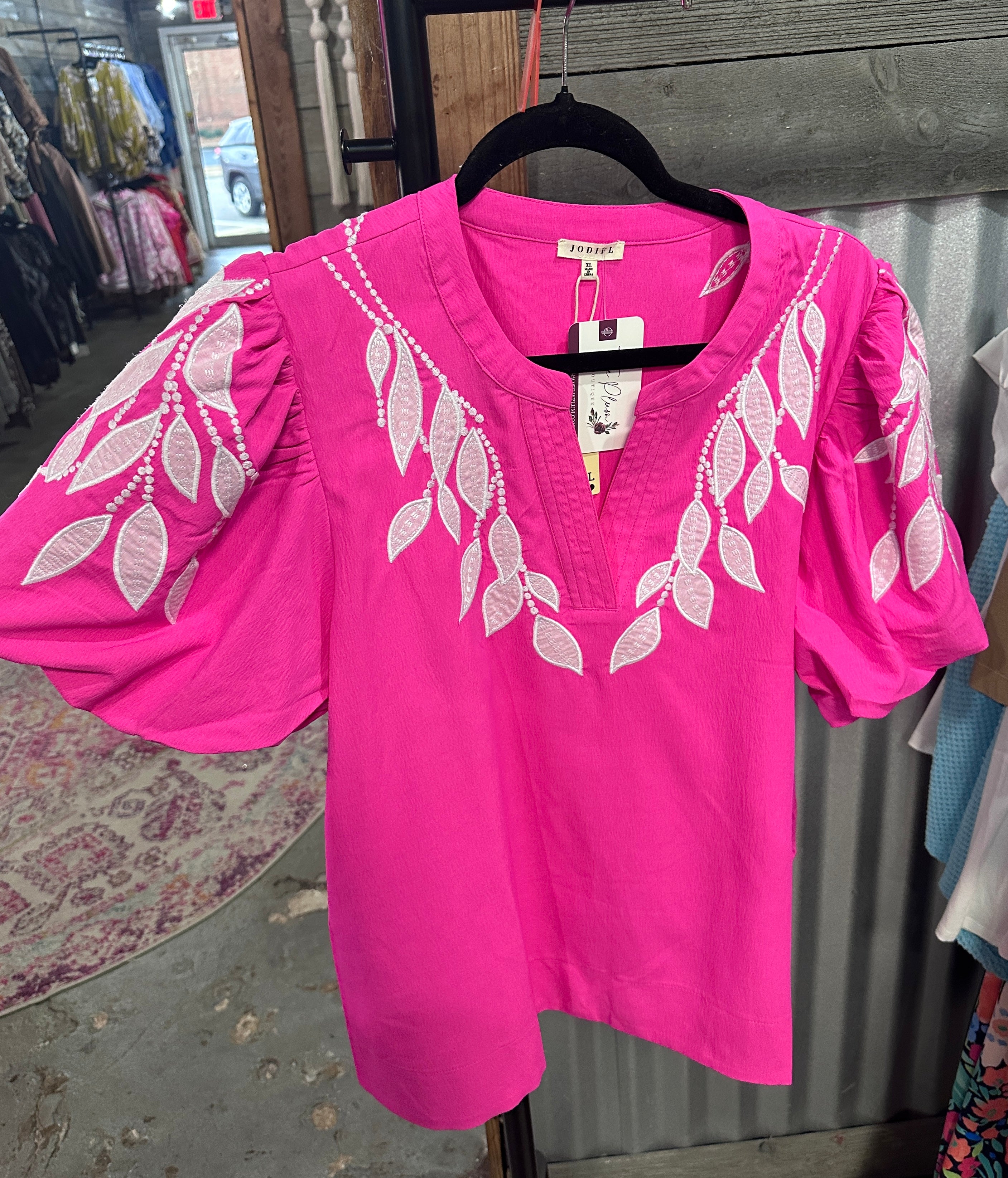 Pink Embroidered Blouse
