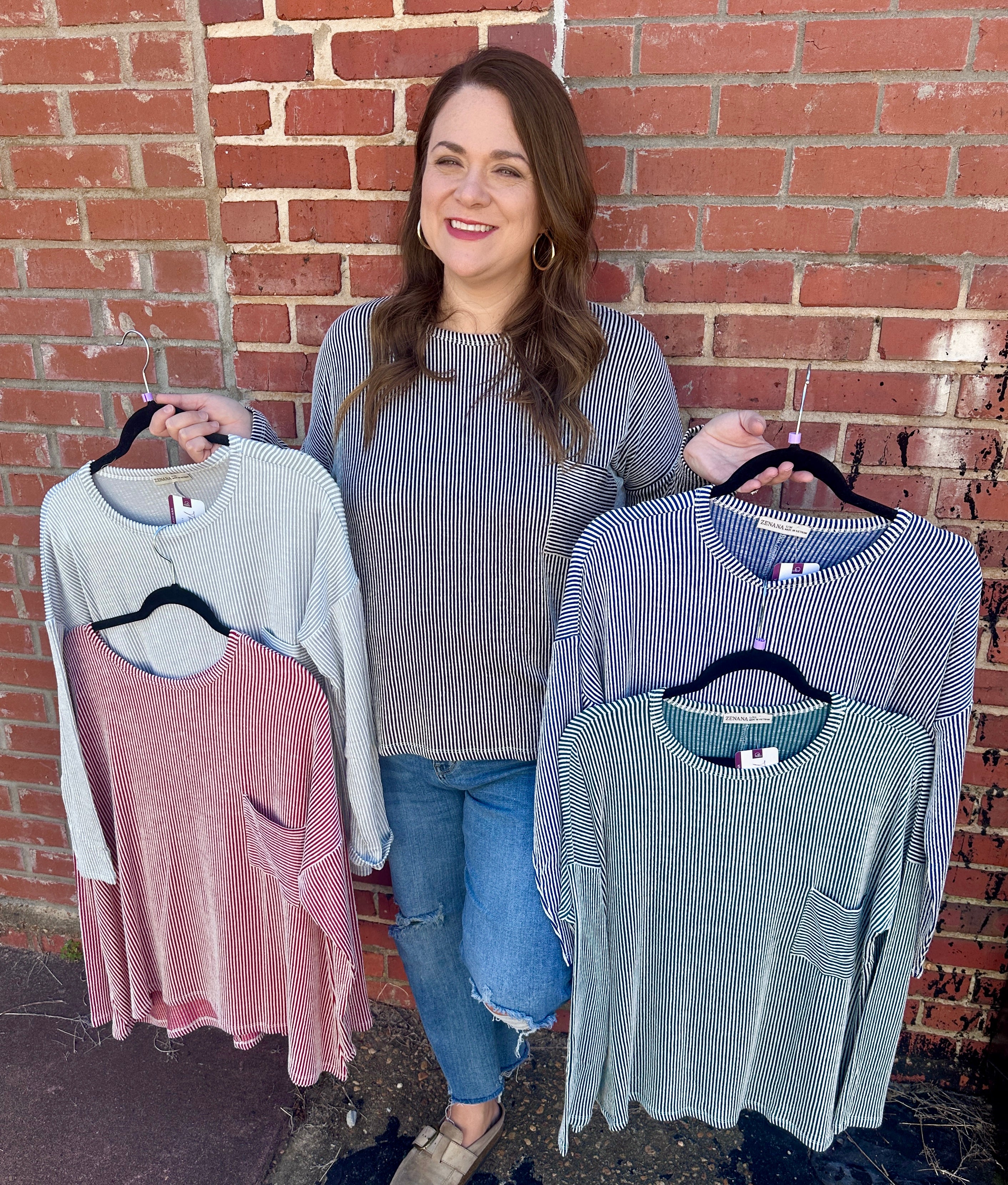 Long Sleeve Ribbed Tee