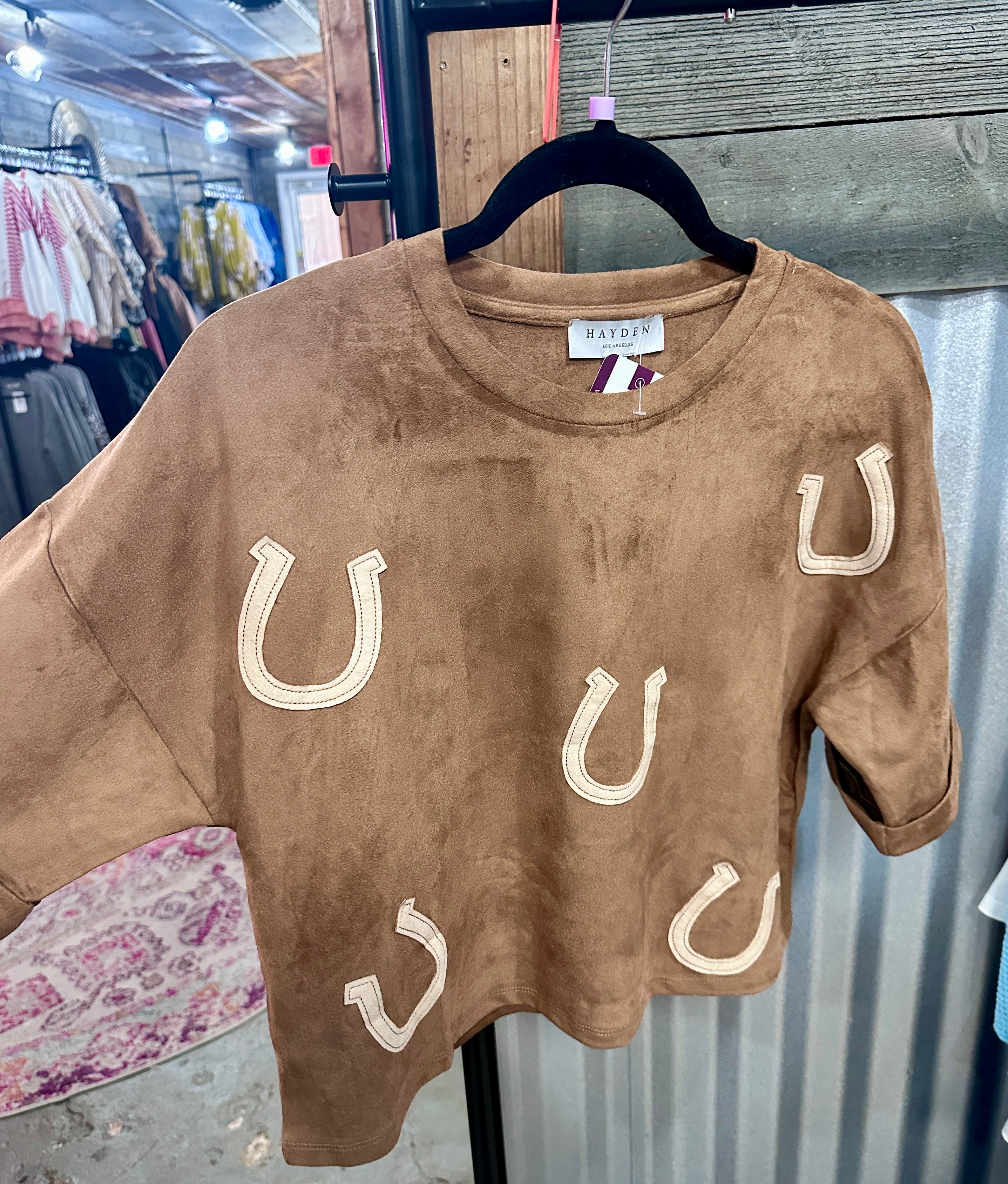 Horseshoe Suede Blouse