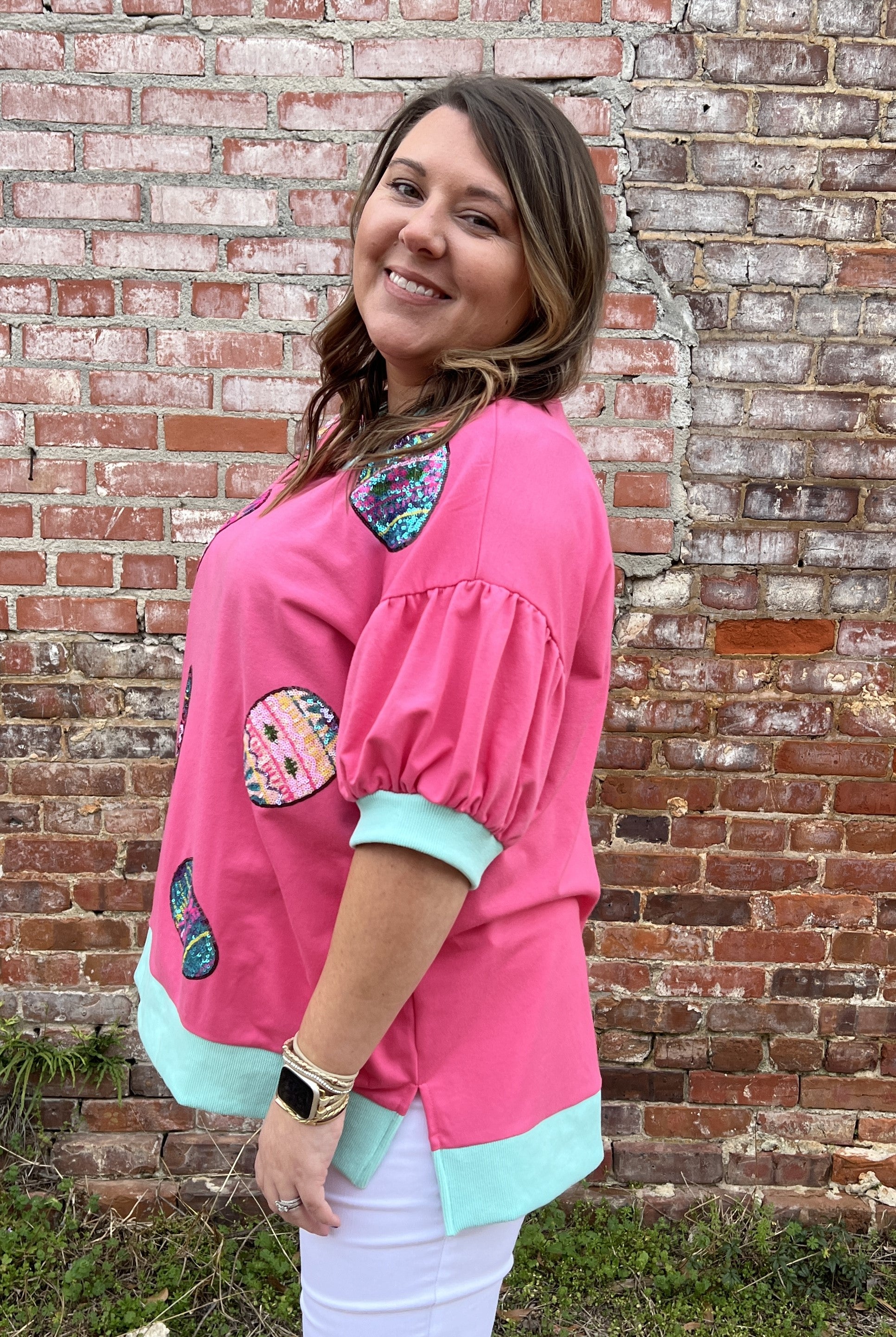 Sequin Easter Top