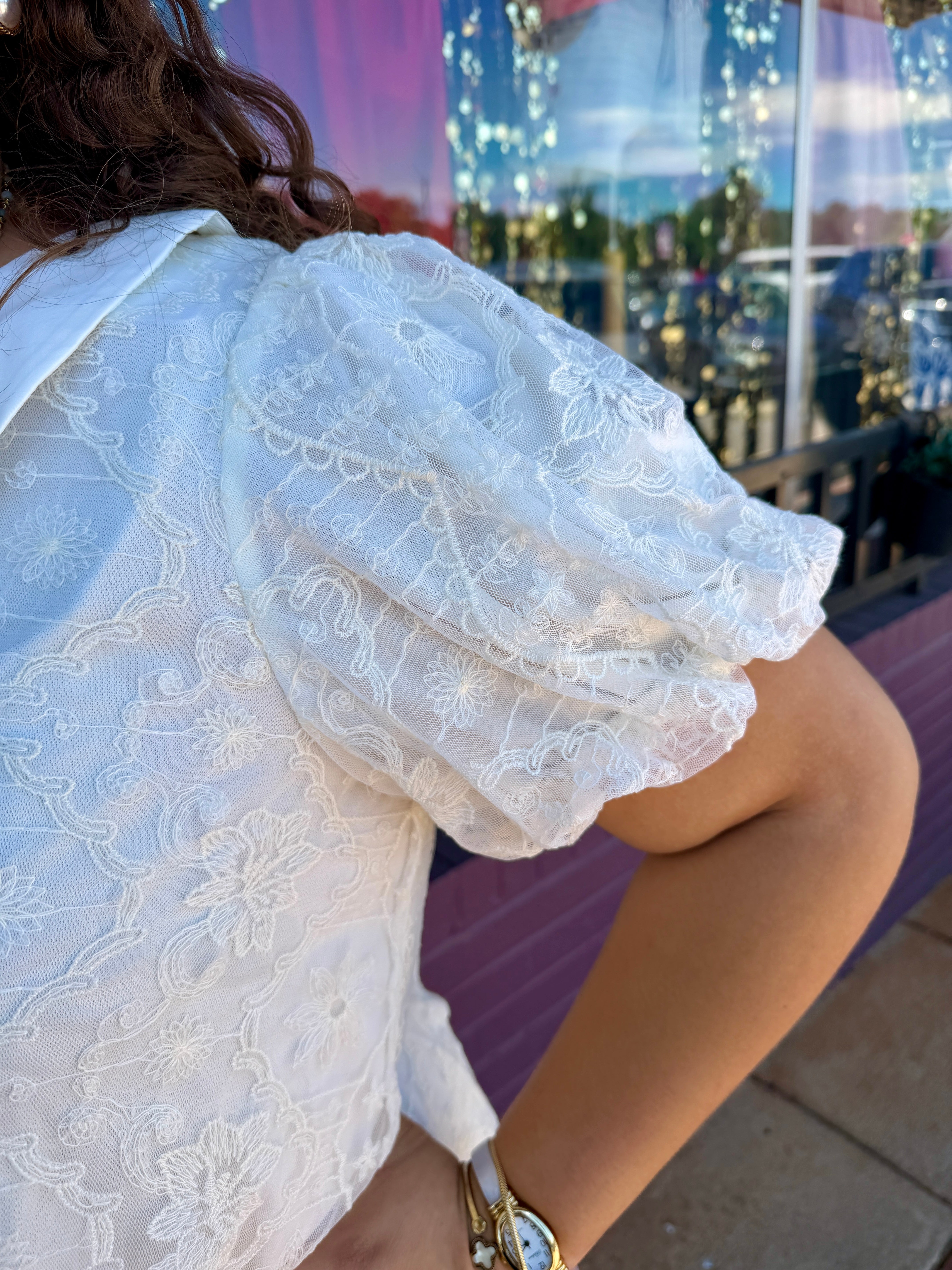 Embroidered Lace Blouse