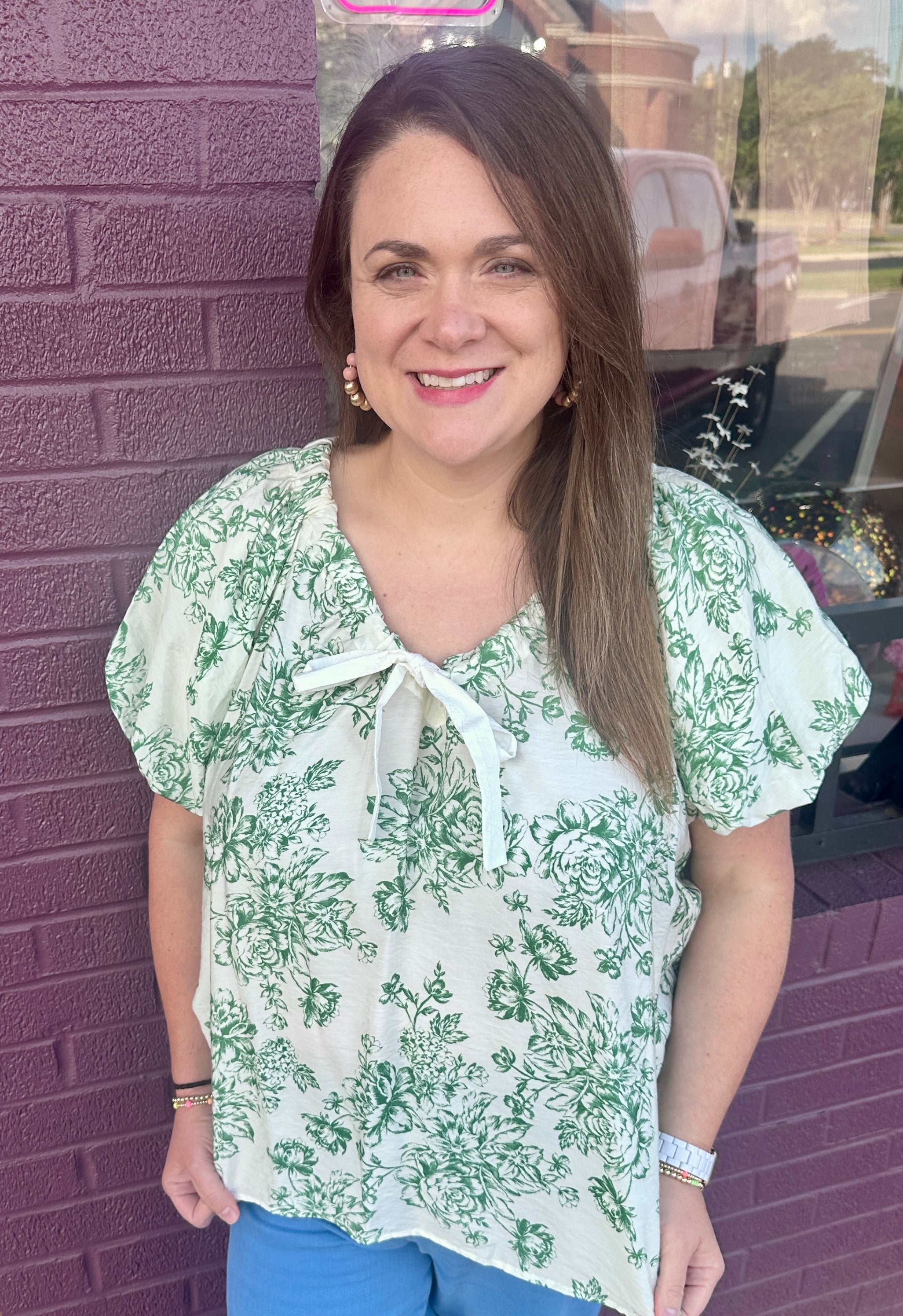 Bow Floral Blouse