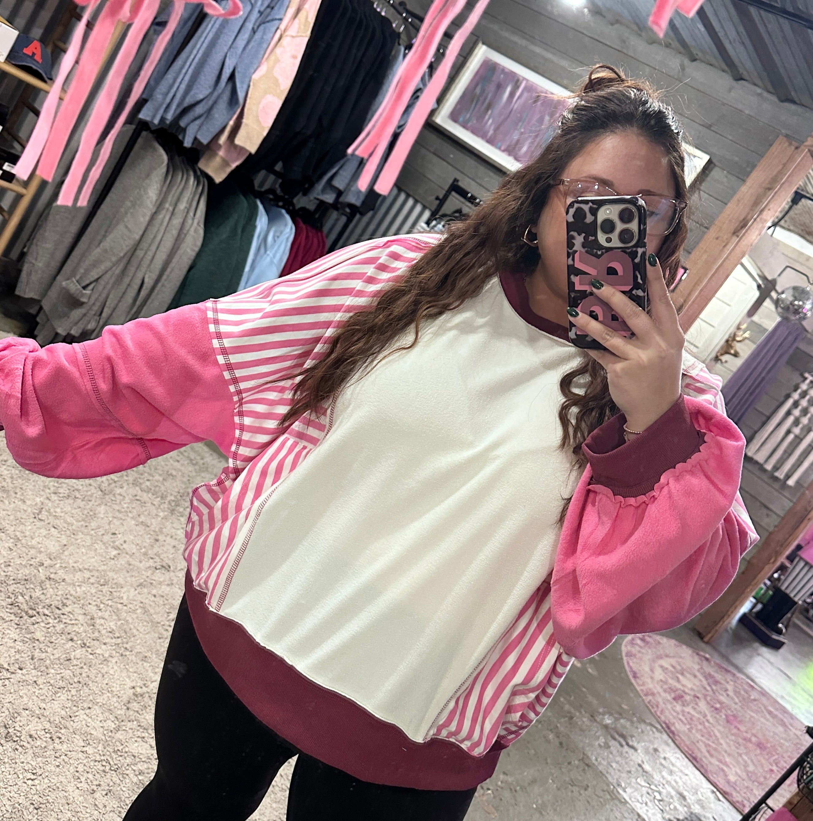 Colorblock Fleece Sweater