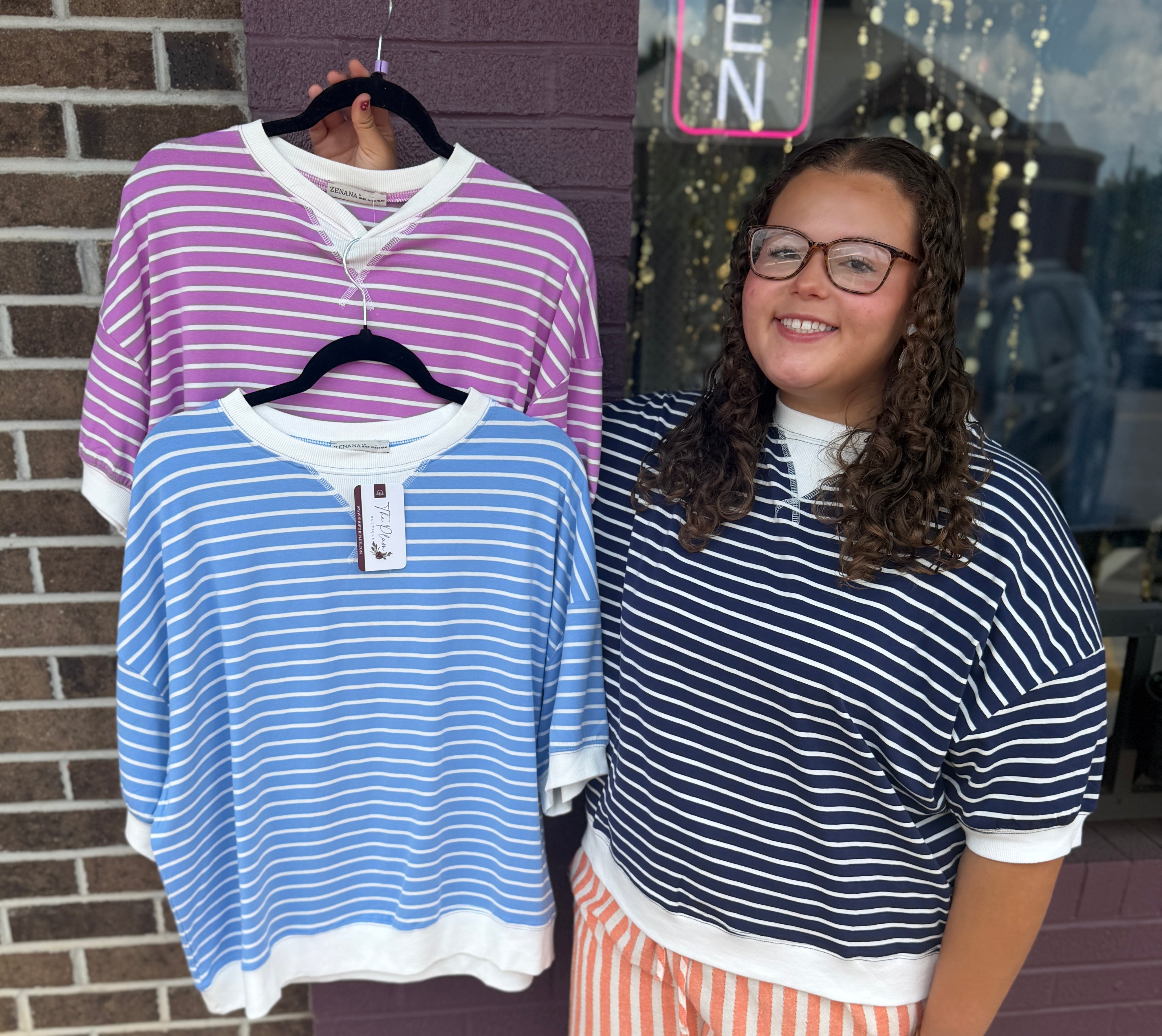 Zenana Striped Tee