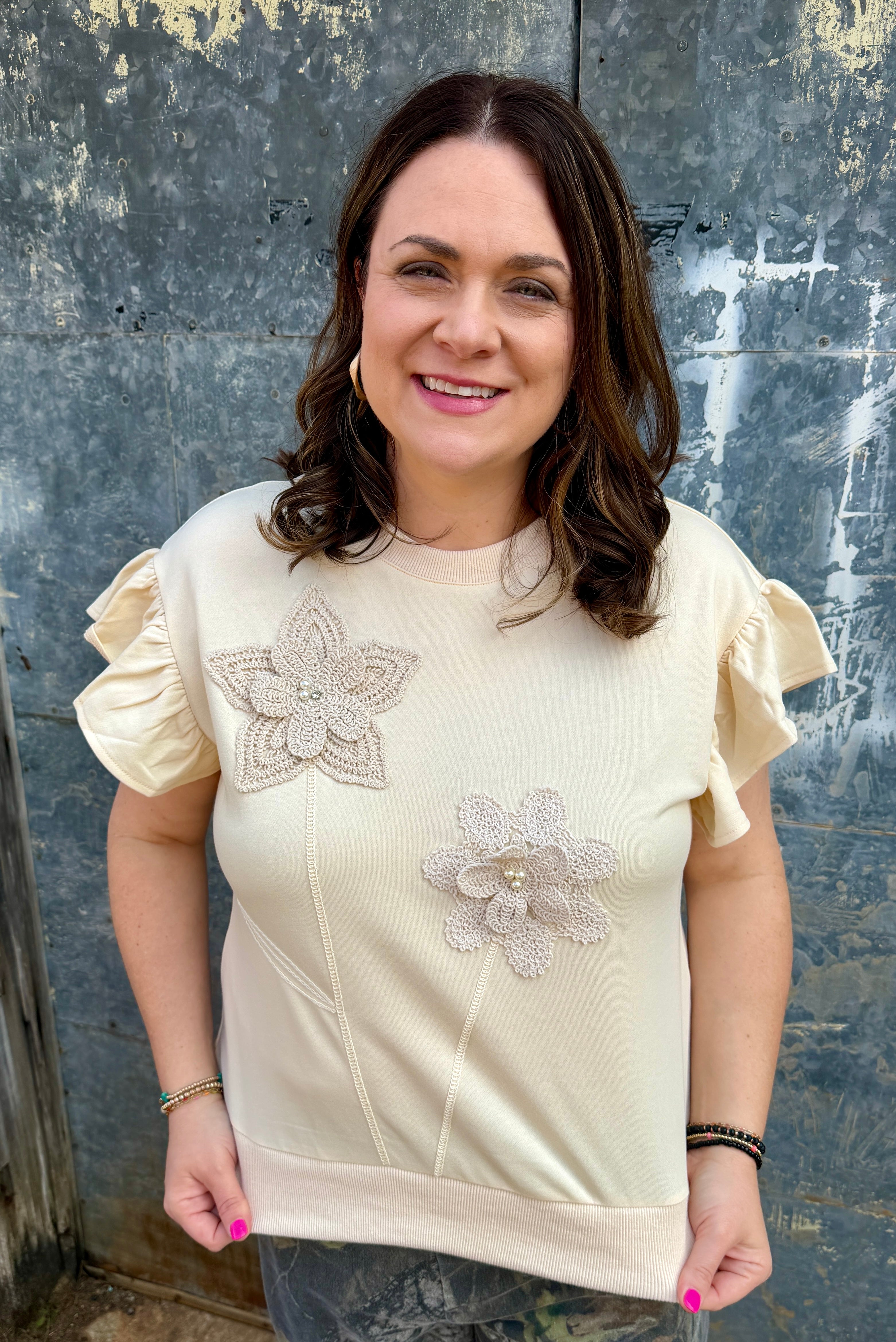 Crochet Flower Blouse