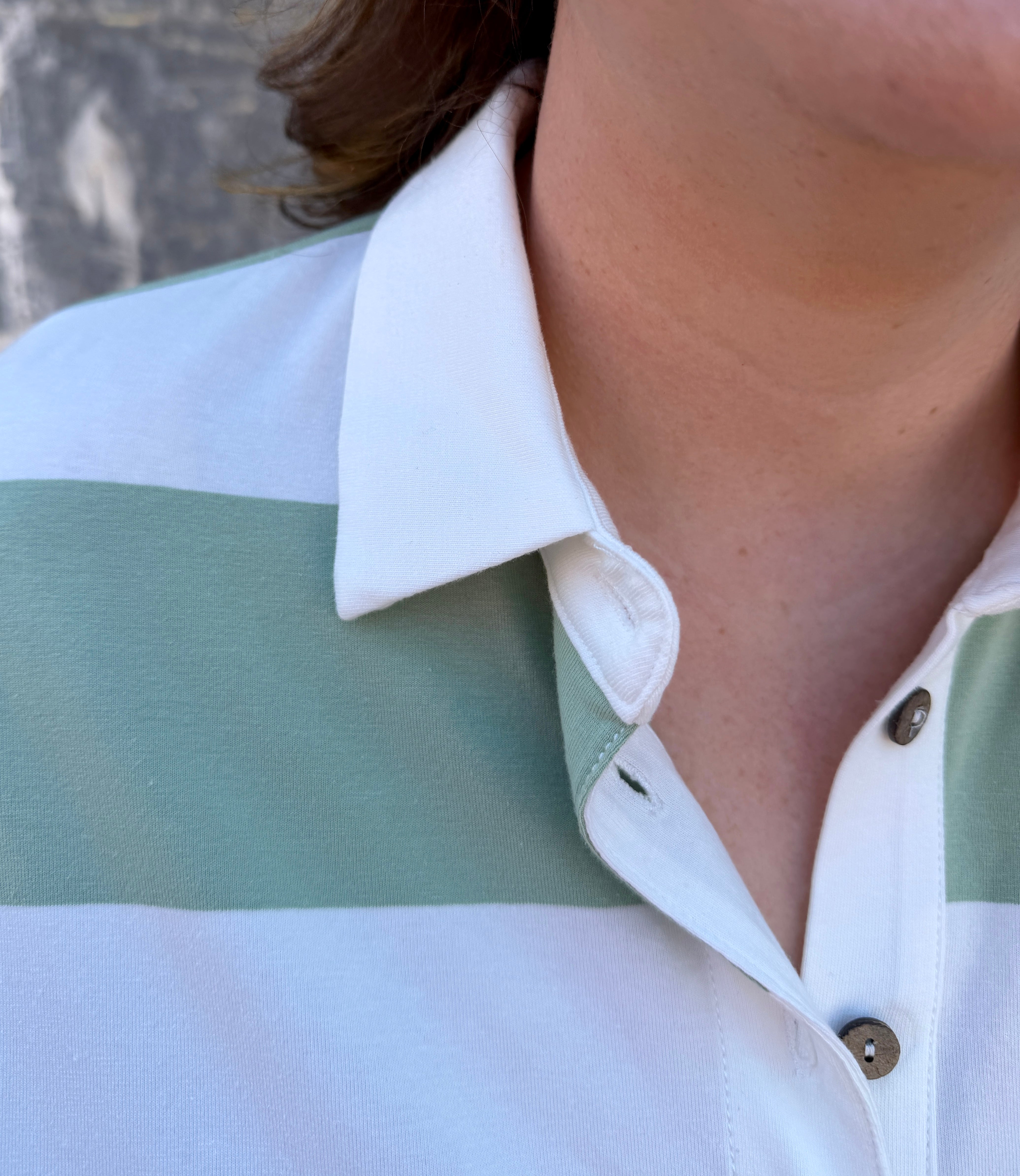 Wide Striped Blouse