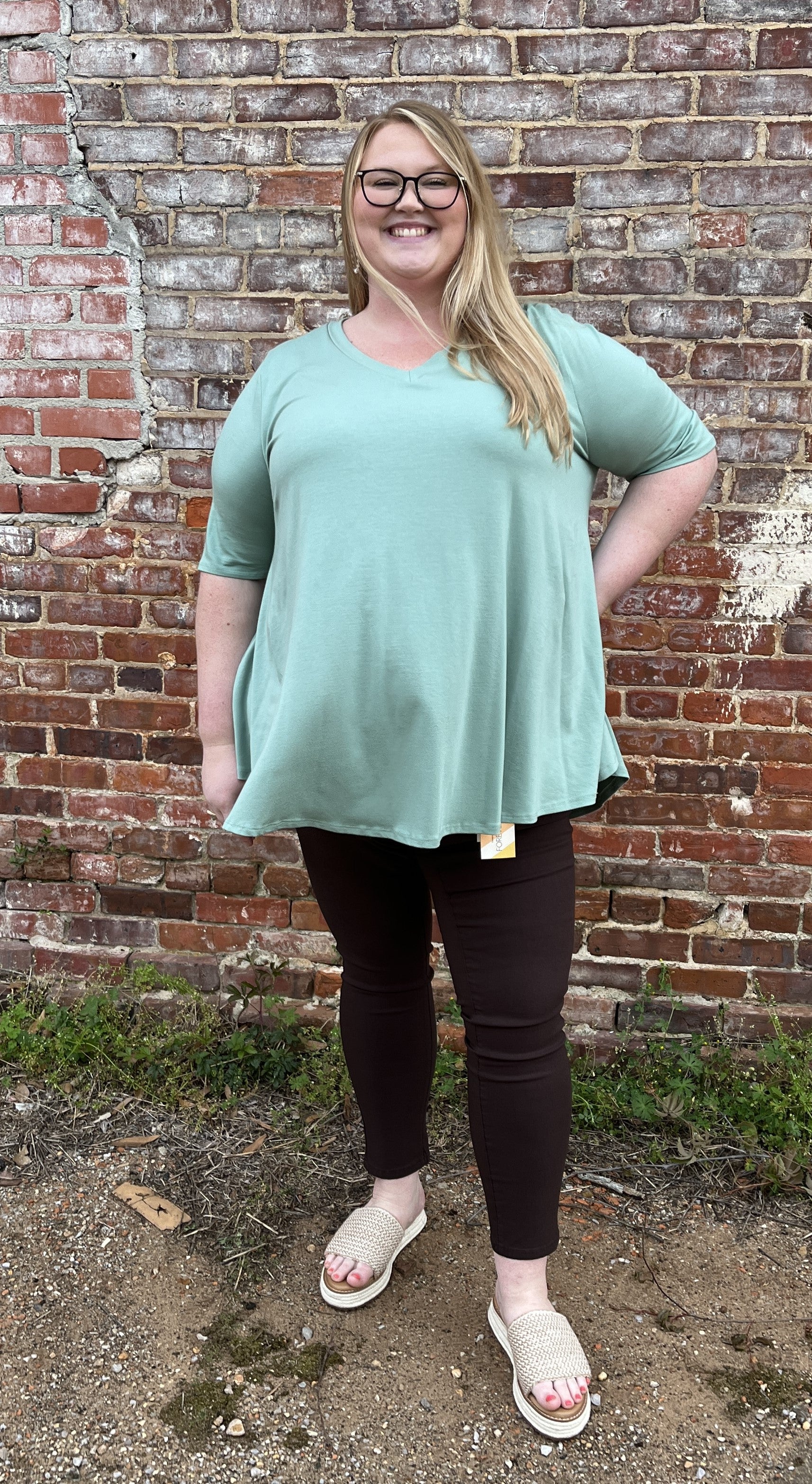 Solid Tunic Blouse
