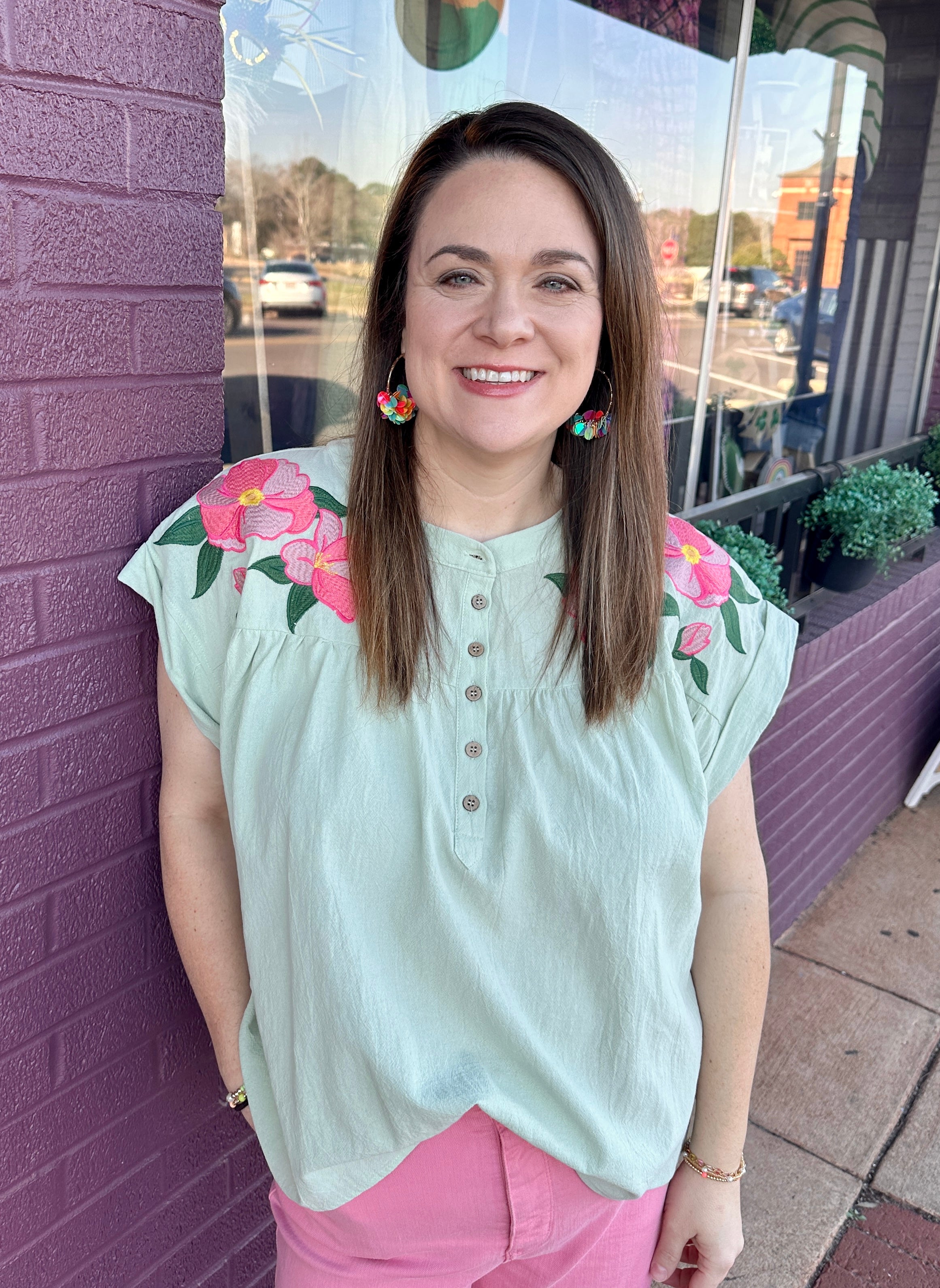 Floral Embroidered Blouse
