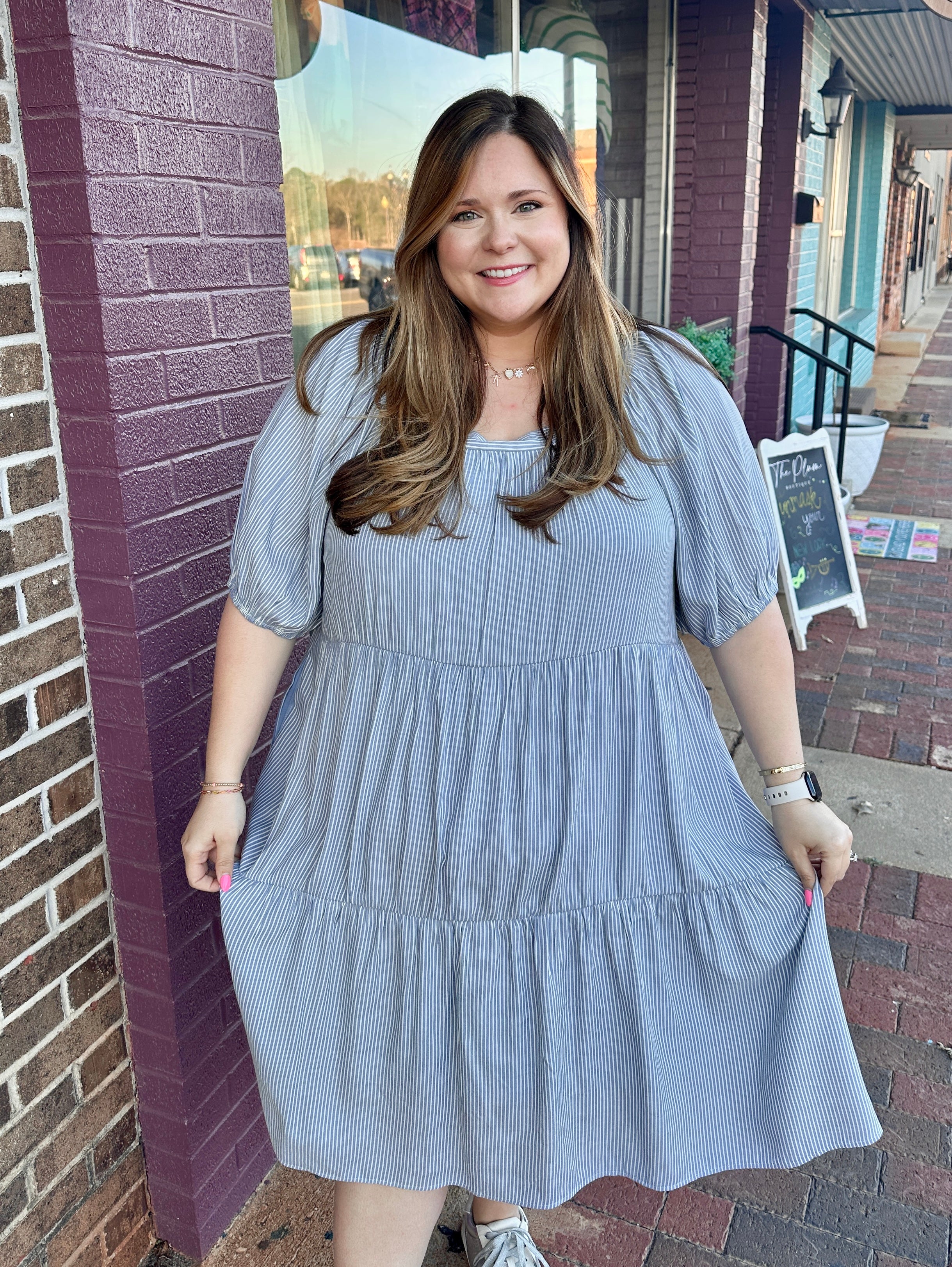 Striped Tiered Dress