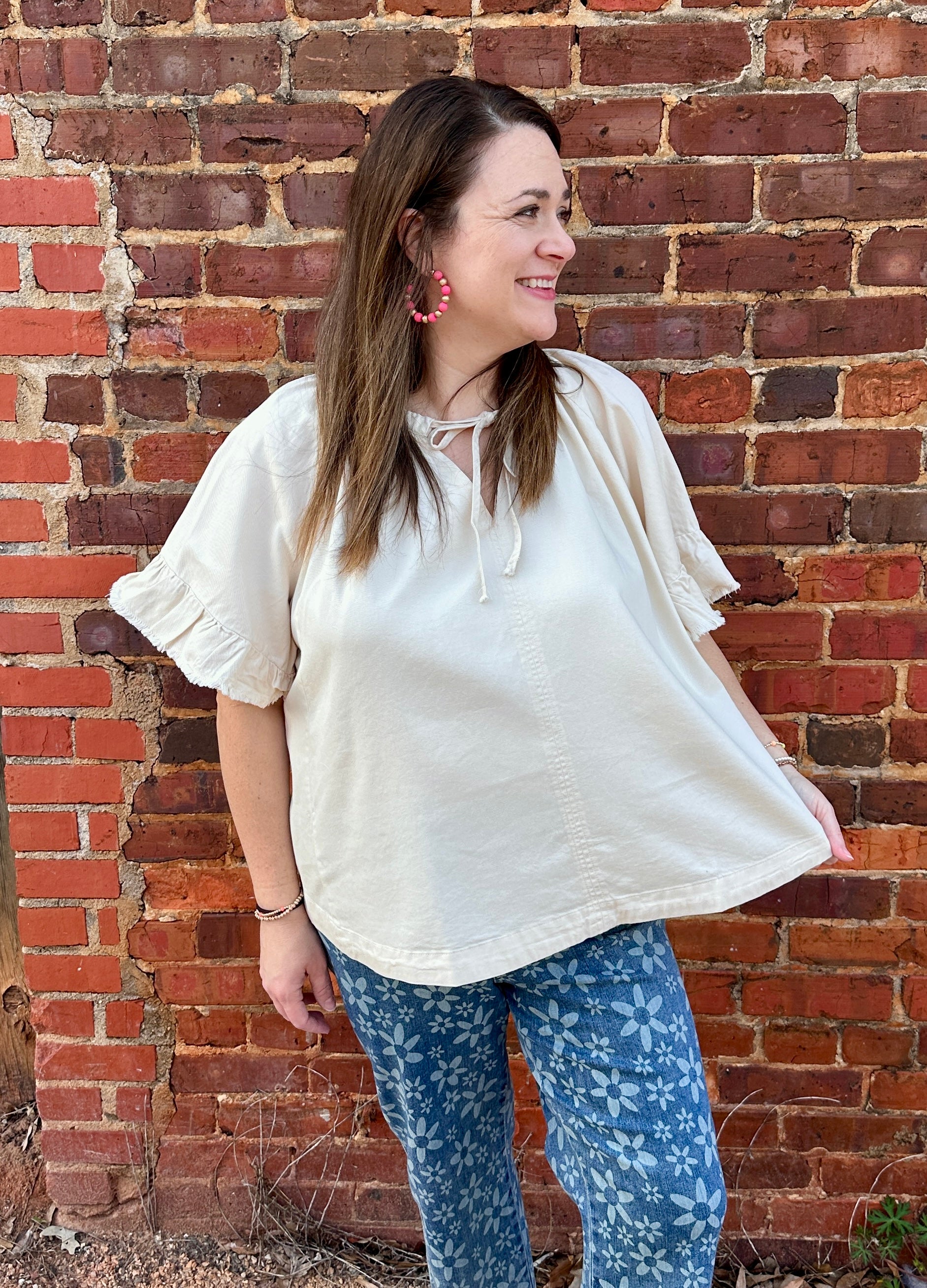 Chambray Woven Blouse