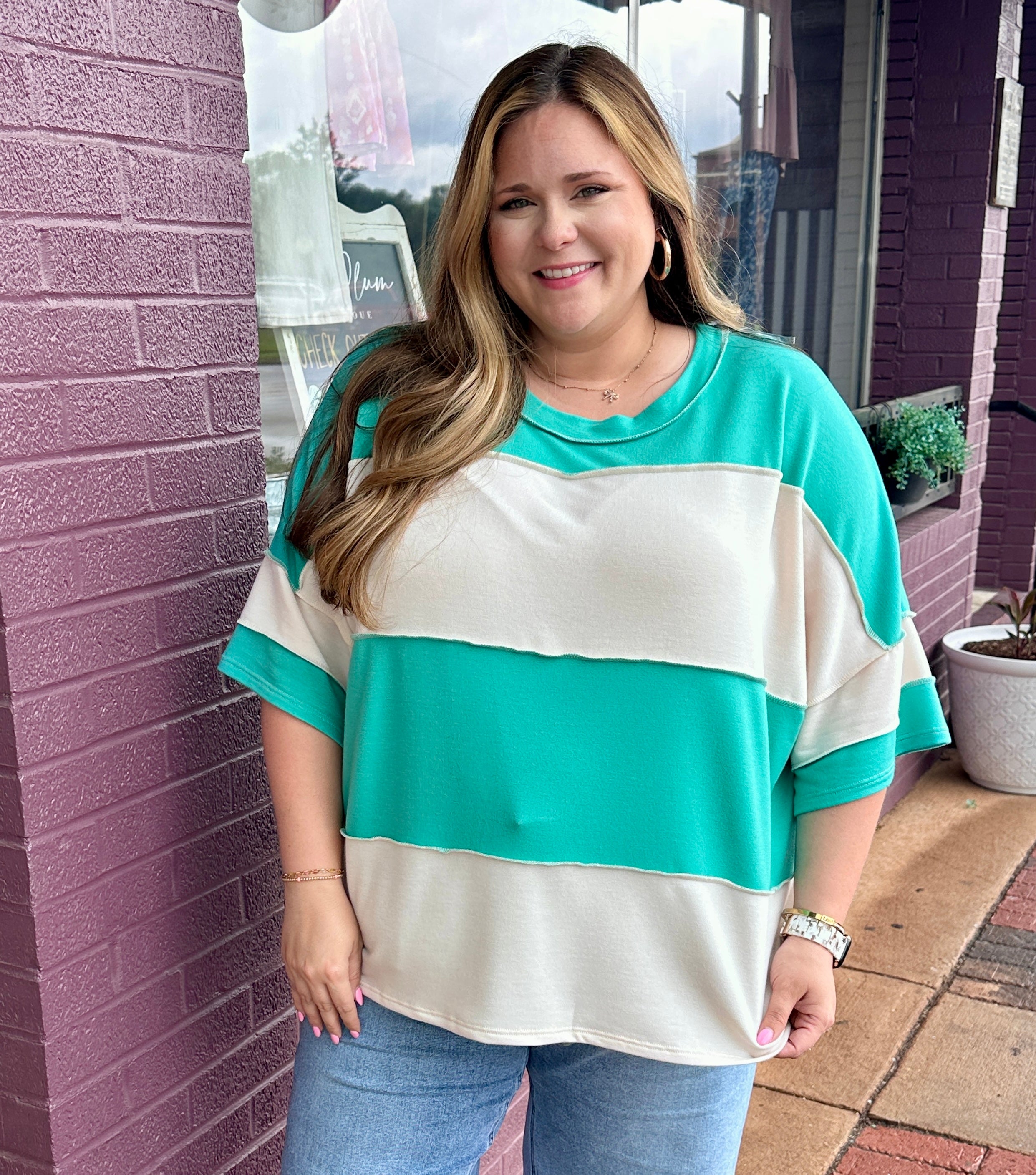 Mint Colorblock Tee