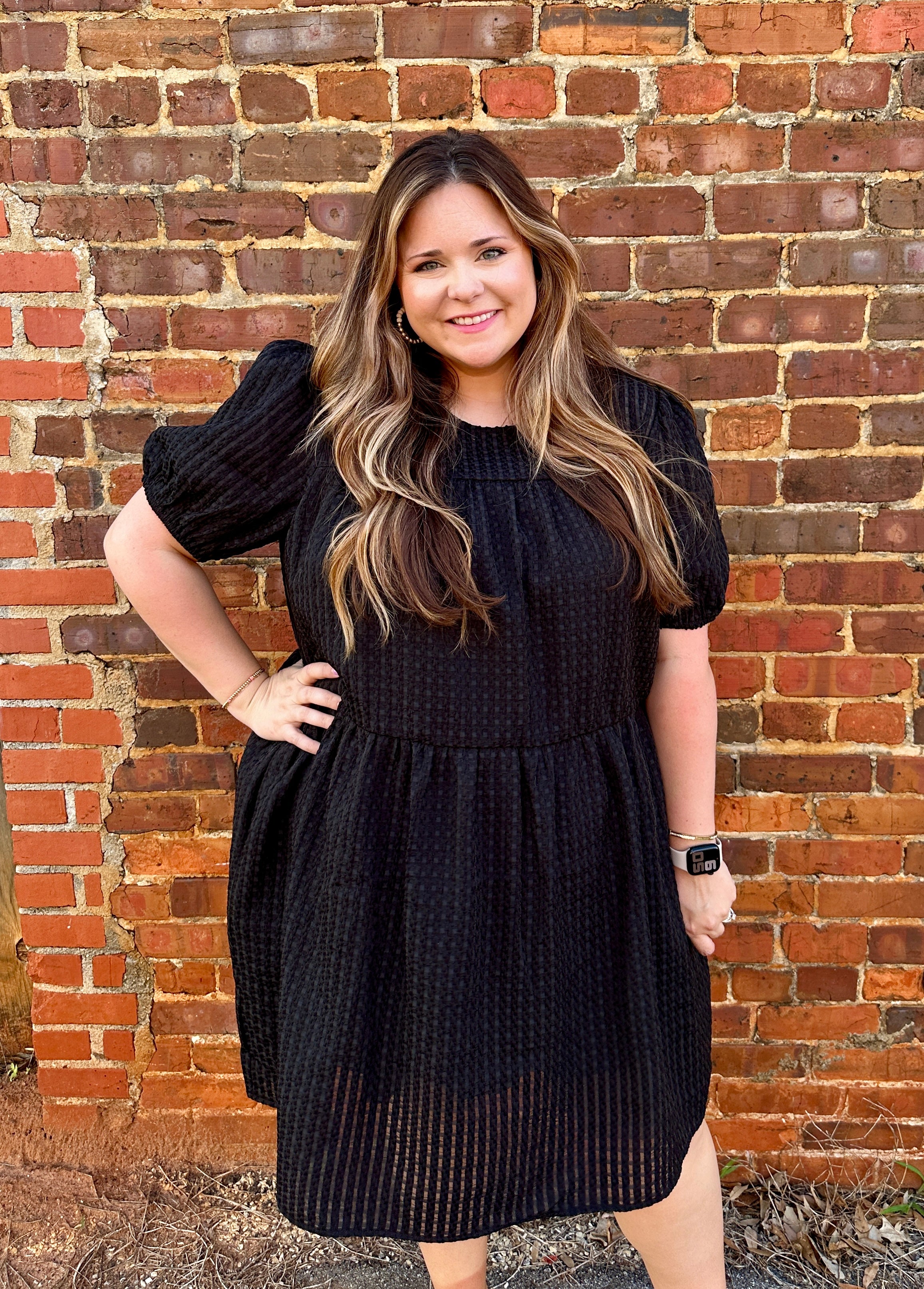 Plus size black babydoll dress outlet