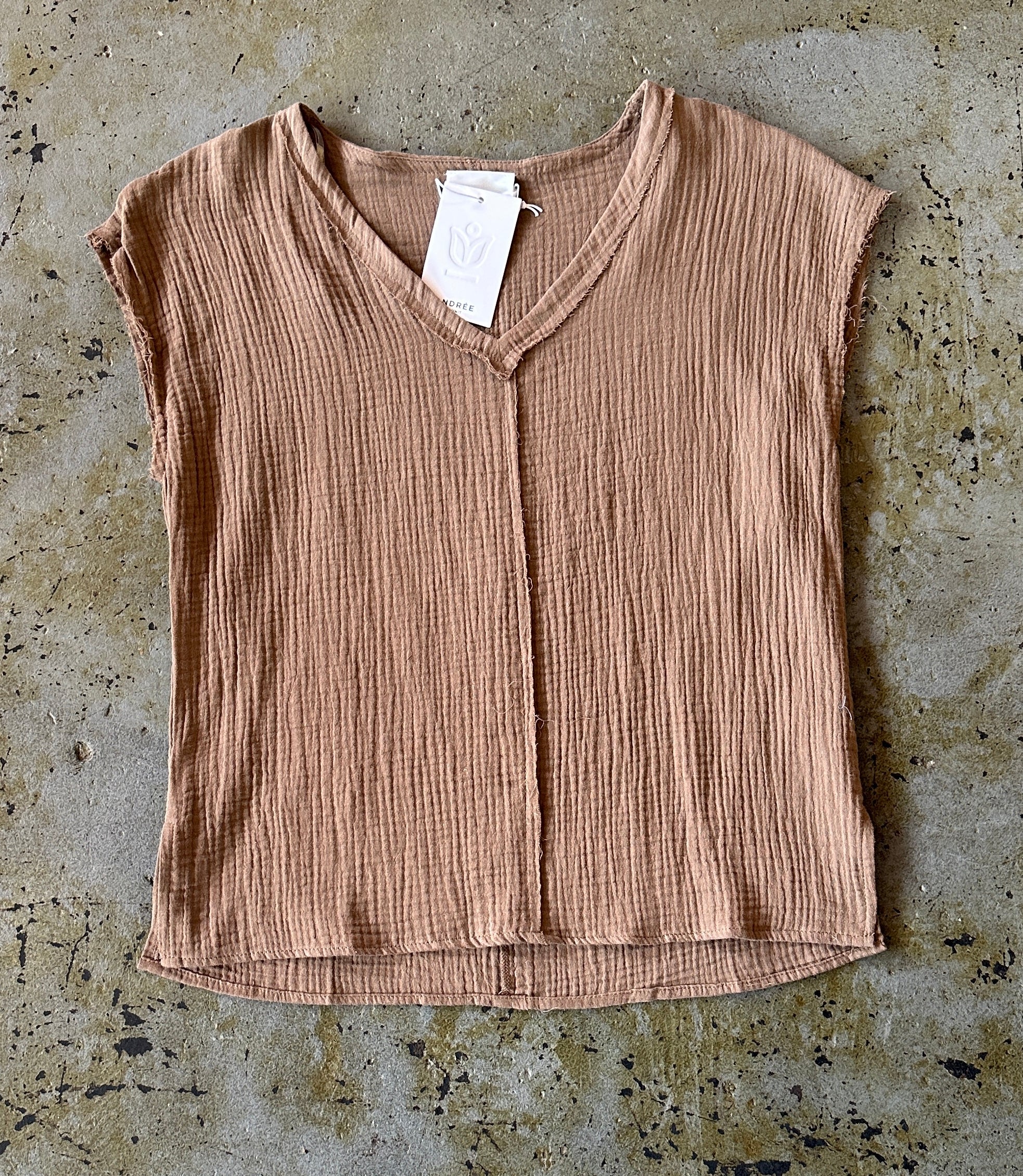 Gauze V-neck Blouse