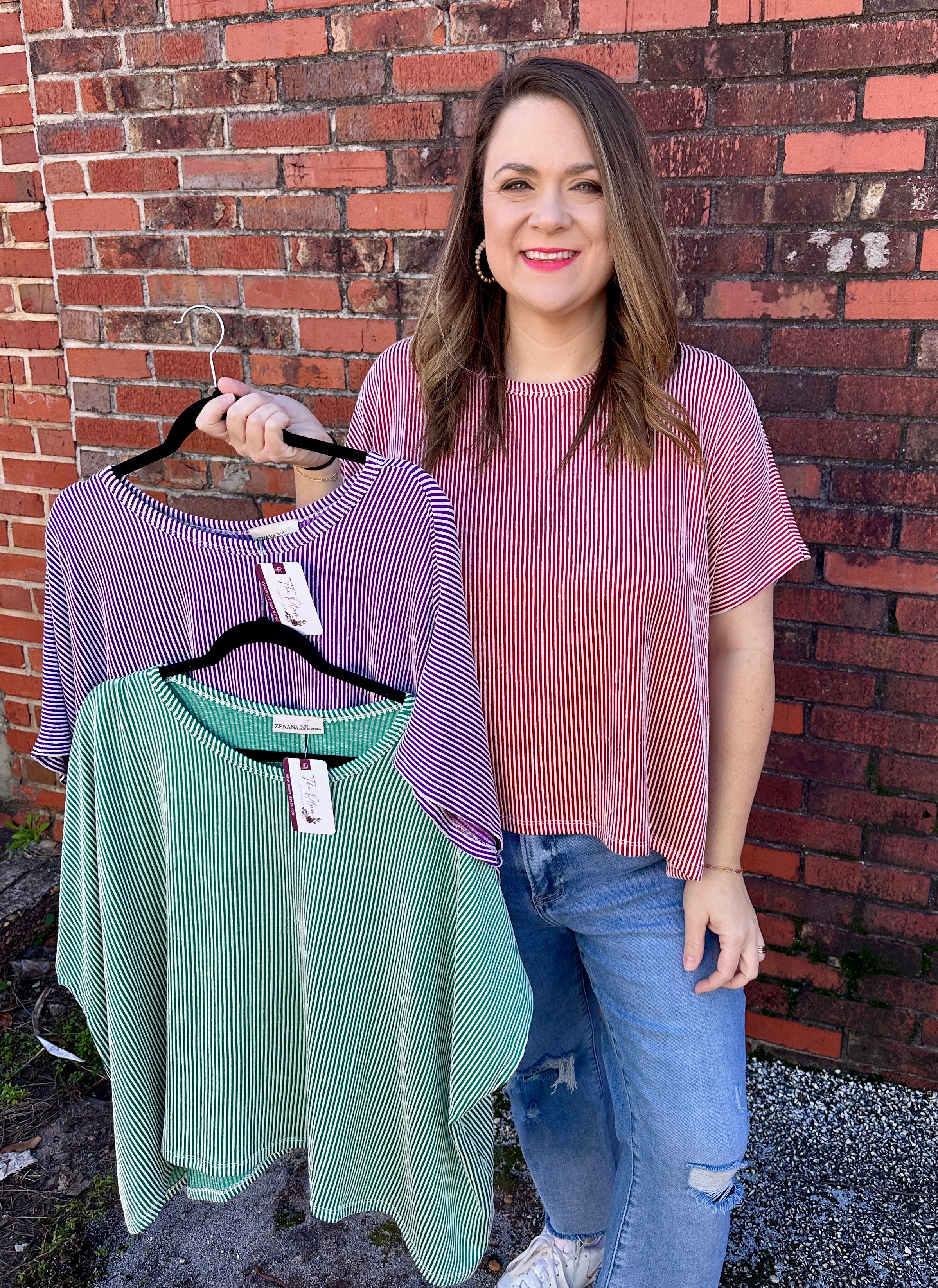 Oversized Ribbed Blouse