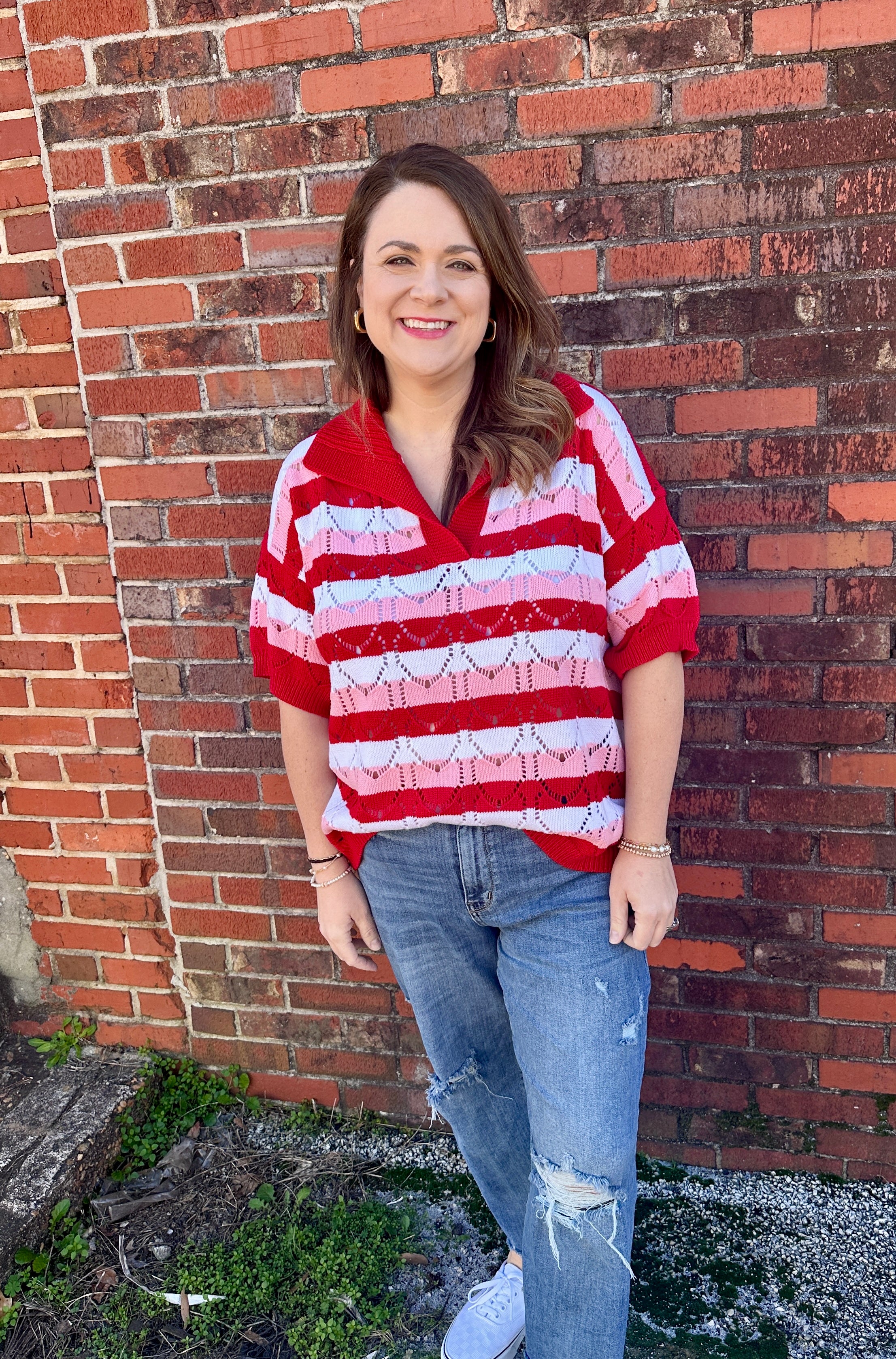 Heart Striped Blouse