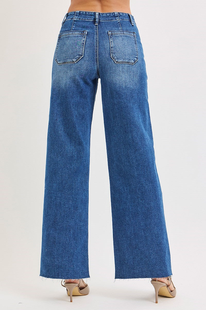 Risen Wide Leg Jeans