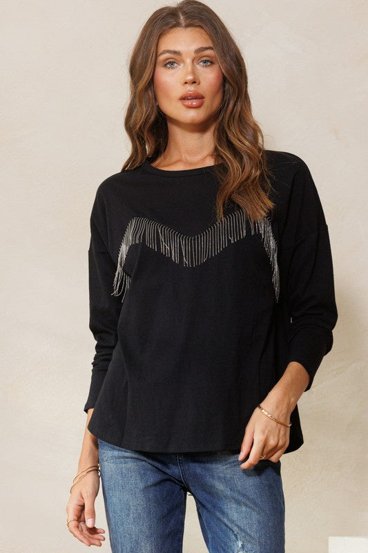 Chain Tassel Top