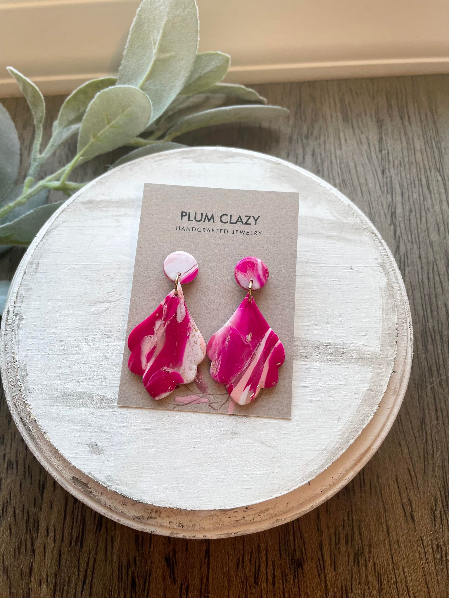 Multiple Pink Colored Statement Dangle