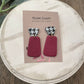 Crimson and Houndstooth Earrings
