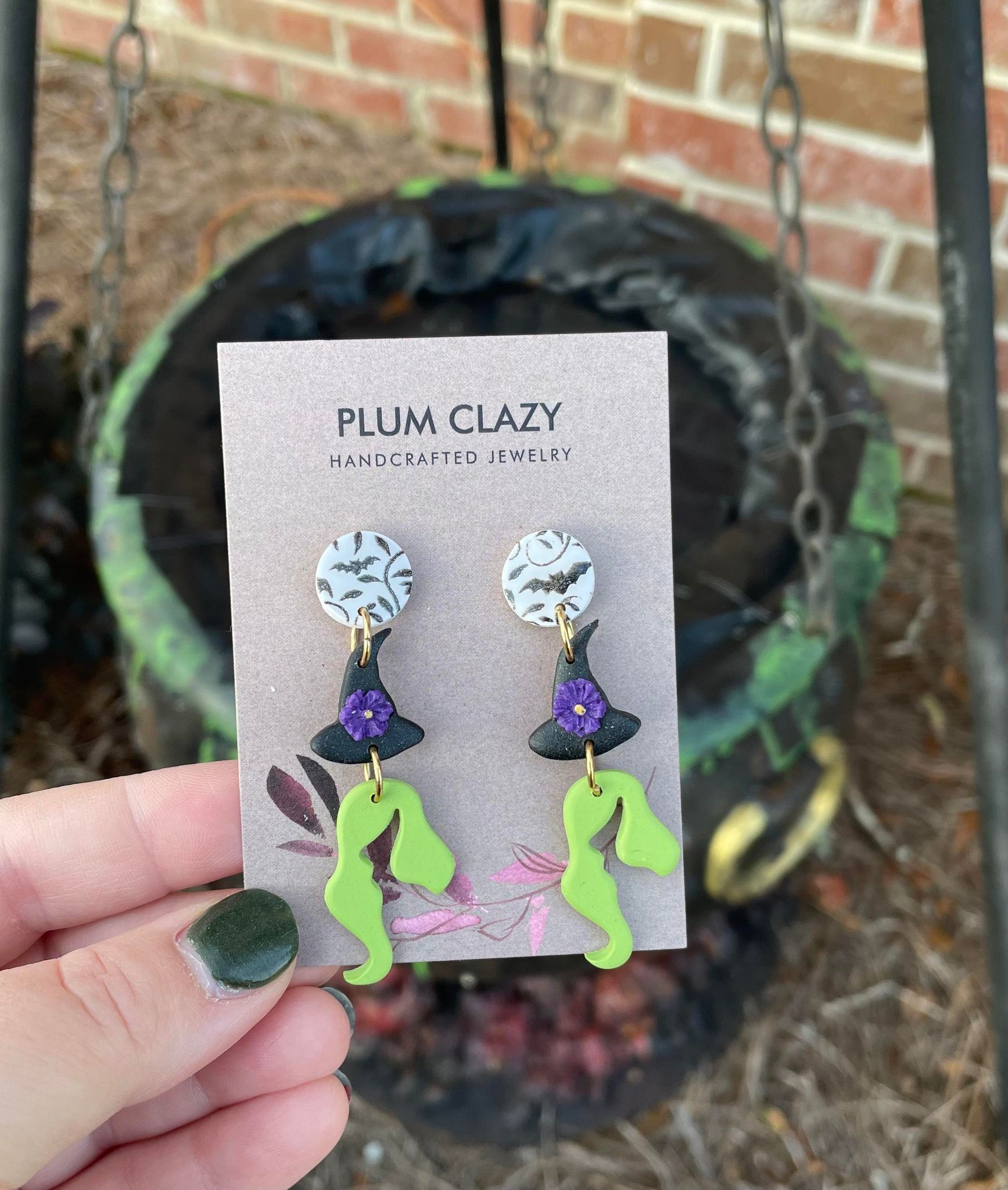 Witch Halloween earrings