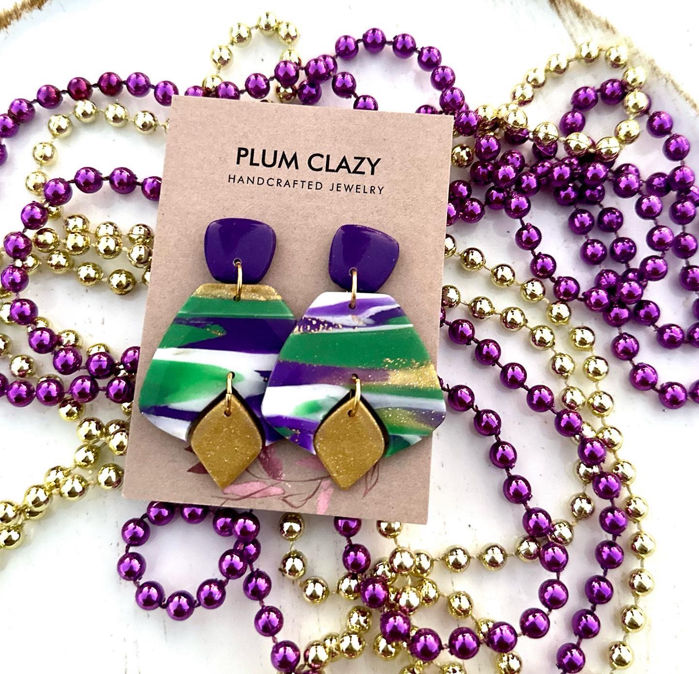 Mixed Mardi Gras Dangle