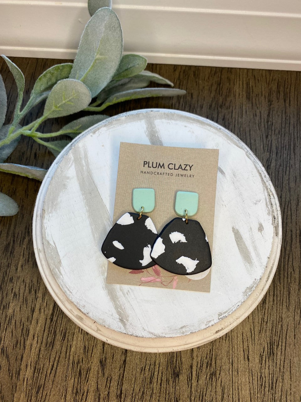 Cow print earrings