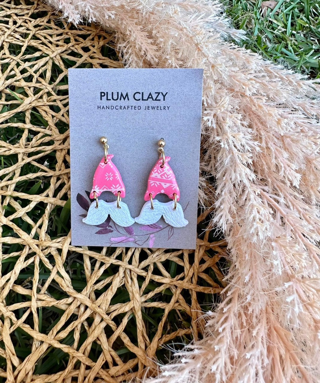 Pink Holiday Gnome Dangle